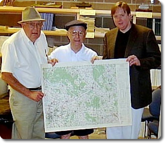Joe Lipsius, S2, 272nd Inf Rgt, presents 272nd Inf Rgt Situation Maps to The Armed Forces Museum, August 14, 2003